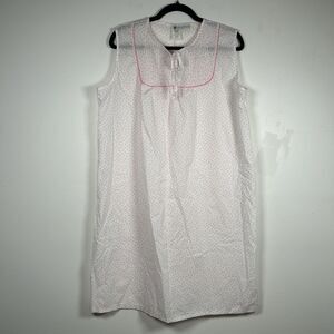 VTG Vandemere Pink Cotton Blend House Dress Nightgown GRANNY PJ'S Size Medium